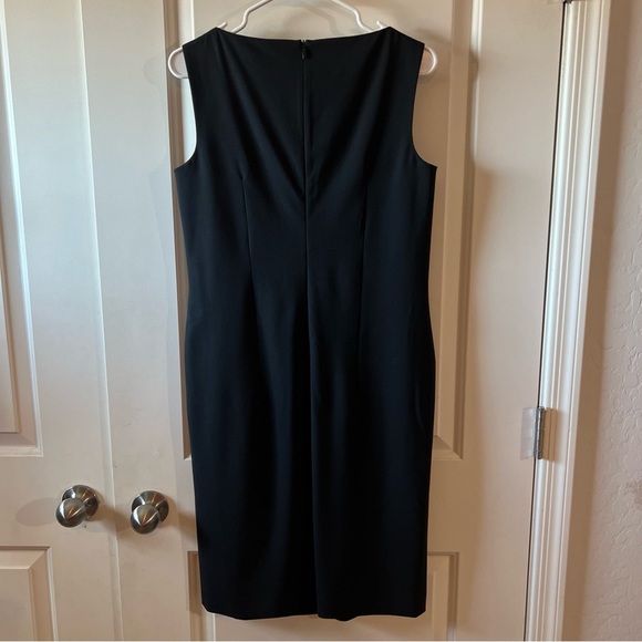 Hugo Boss "Dirusa" Crewneck Wool Sleeveless Pencil Dress - Picture 4 of 10
